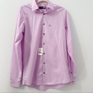 NWT J. Ferrar lavender purple slim fit button down dress shirt size small